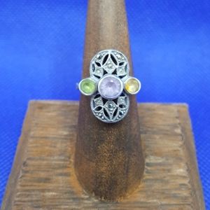 Marcasite and Gemstone Ring